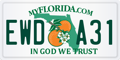FL license plate EWDA31