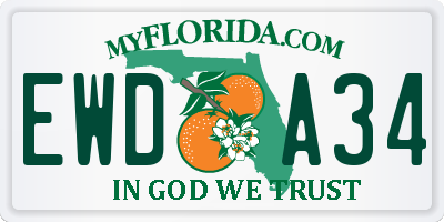 FL license plate EWDA34
