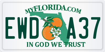 FL license plate EWDA37