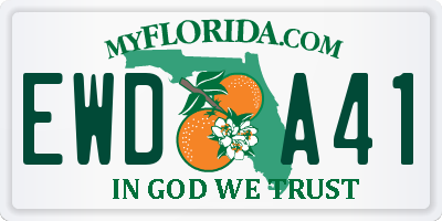 FL license plate EWDA41