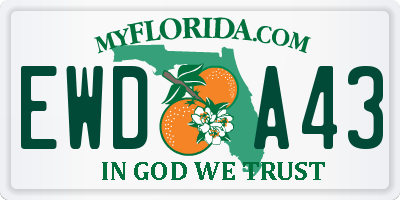FL license plate EWDA43