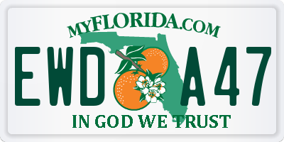 FL license plate EWDA47