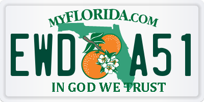 FL license plate EWDA51
