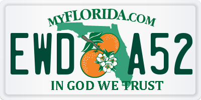 FL license plate EWDA52