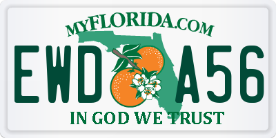 FL license plate EWDA56