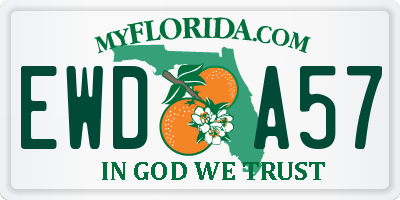 FL license plate EWDA57