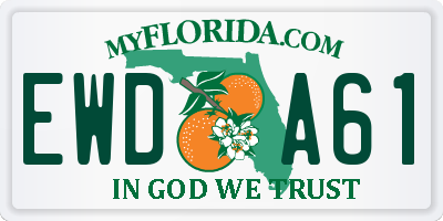 FL license plate EWDA61