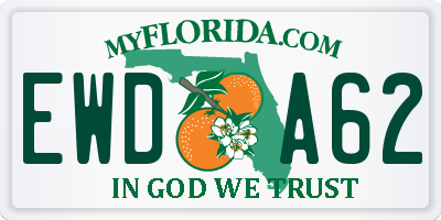 FL license plate EWDA62