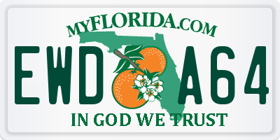FL license plate EWDA64