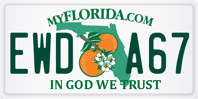 FL license plate EWDA67