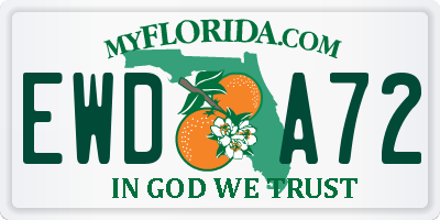 FL license plate EWDA72