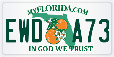 FL license plate EWDA73