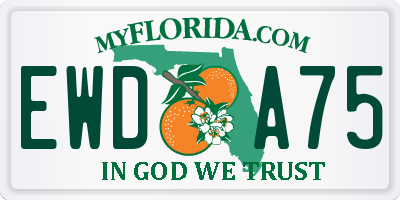 FL license plate EWDA75
