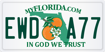 FL license plate EWDA77