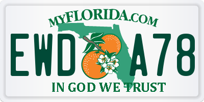 FL license plate EWDA78