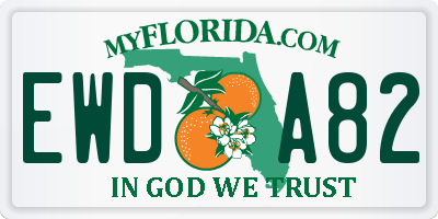 FL license plate EWDA82