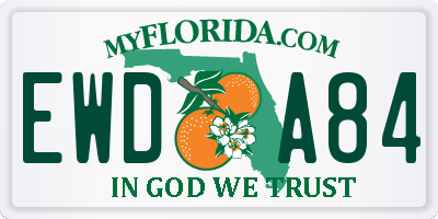 FL license plate EWDA84