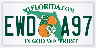 FL license plate EWDA97