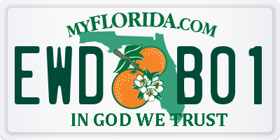 FL license plate EWDB01