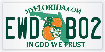 FL license plate EWDB02