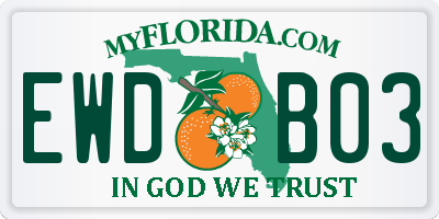 FL license plate EWDB03