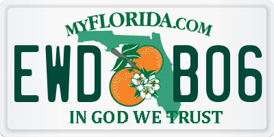 FL license plate EWDB06
