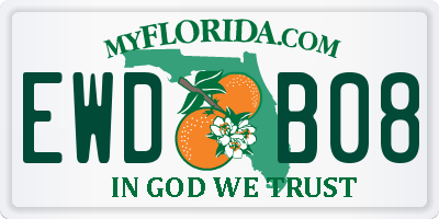 FL license plate EWDB08