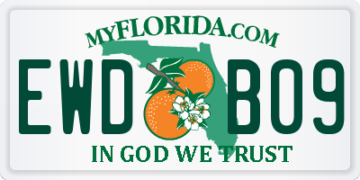 FL license plate EWDB09