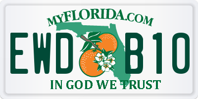 FL license plate EWDB10
