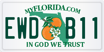 FL license plate EWDB11