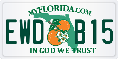 FL license plate EWDB15
