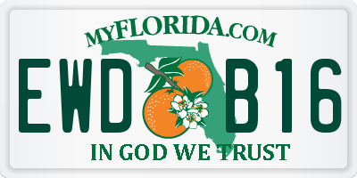 FL license plate EWDB16