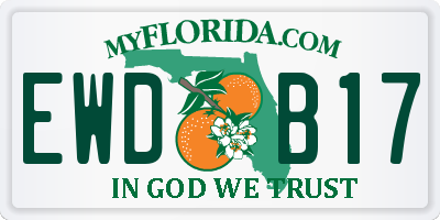FL license plate EWDB17