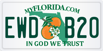 FL license plate EWDB20