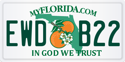 FL license plate EWDB22