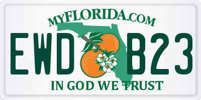 FL license plate EWDB23