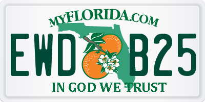 FL license plate EWDB25