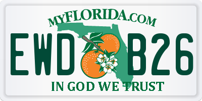 FL license plate EWDB26