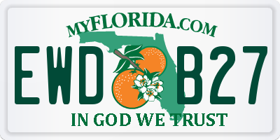 FL license plate EWDB27