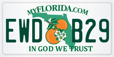 FL license plate EWDB29