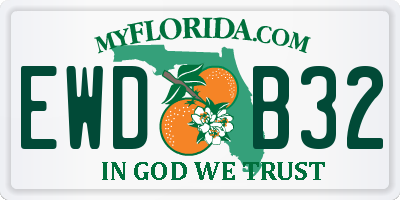 FL license plate EWDB32