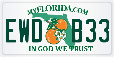 FL license plate EWDB33