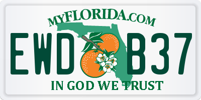 FL license plate EWDB37