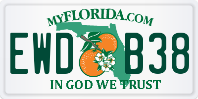 FL license plate EWDB38
