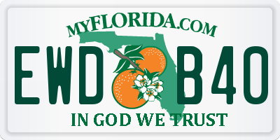 FL license plate EWDB40