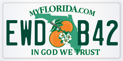 FL license plate EWDB42