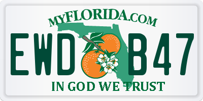 FL license plate EWDB47