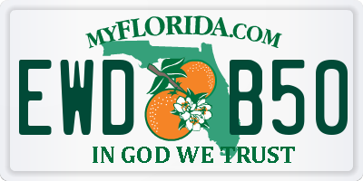 FL license plate EWDB50