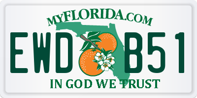 FL license plate EWDB51