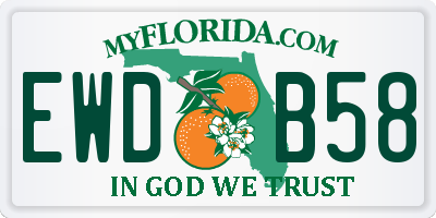 FL license plate EWDB58